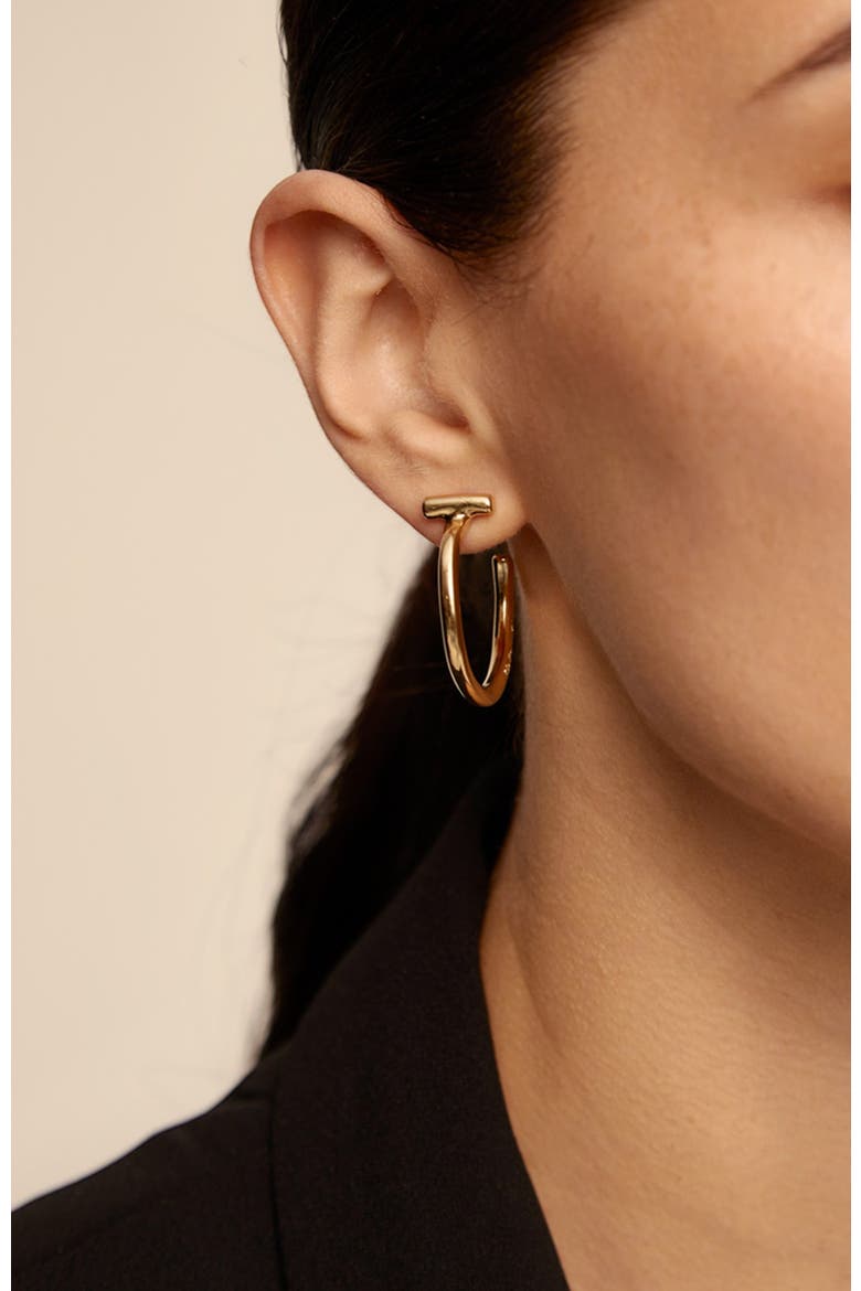 Polished Round Earrings, Alternate, color, Gold