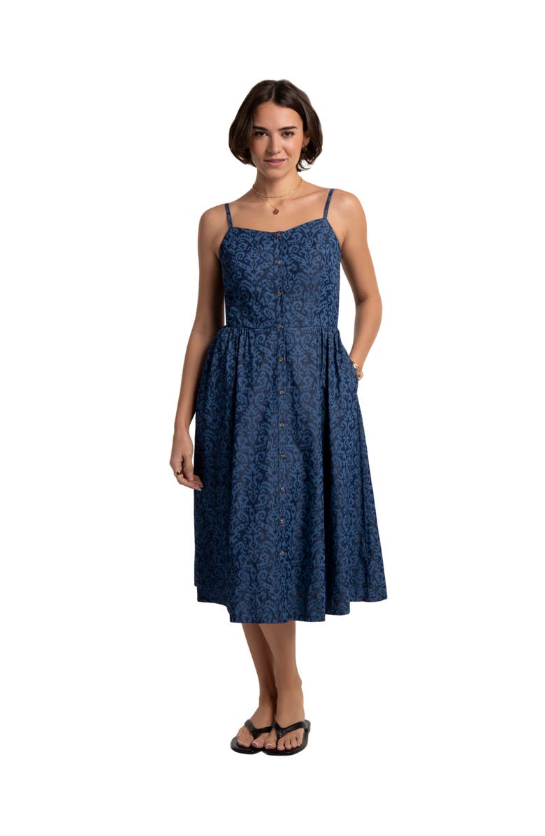 Brakeburn Mari Midi Dress, Main, color, Blue
