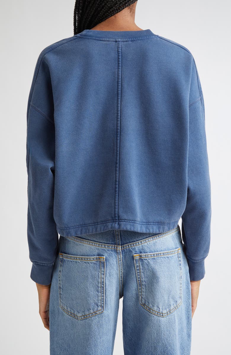 Isabel Marant Étoile Sunny Logo Embroidered Sweatshirt, Alternate, color, Indigo