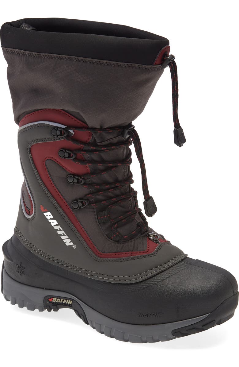 Baffin Flare Waterproof Winter Boot, Main, color, Grey/ Sangria