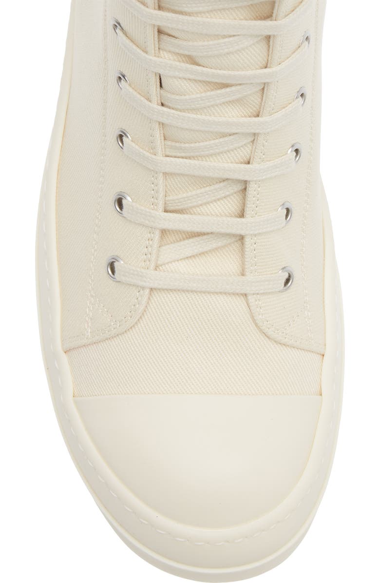 Rick Owens DRKSHDW High Top Sneaker, Alternate, color, Milk/ Pearl/ Milk/ Milk