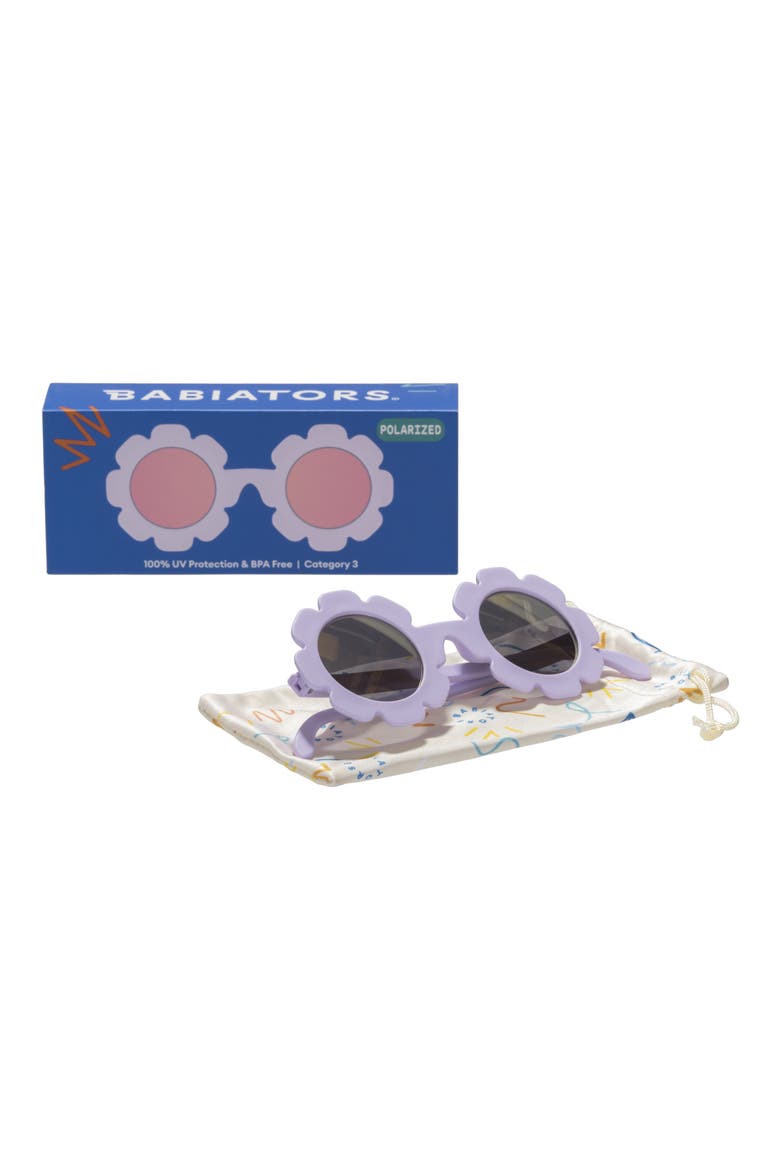 Kids' Irresistible Iris Polarized Flower Sunglasses, Alternate, color, IRRESITIBLE IRIS