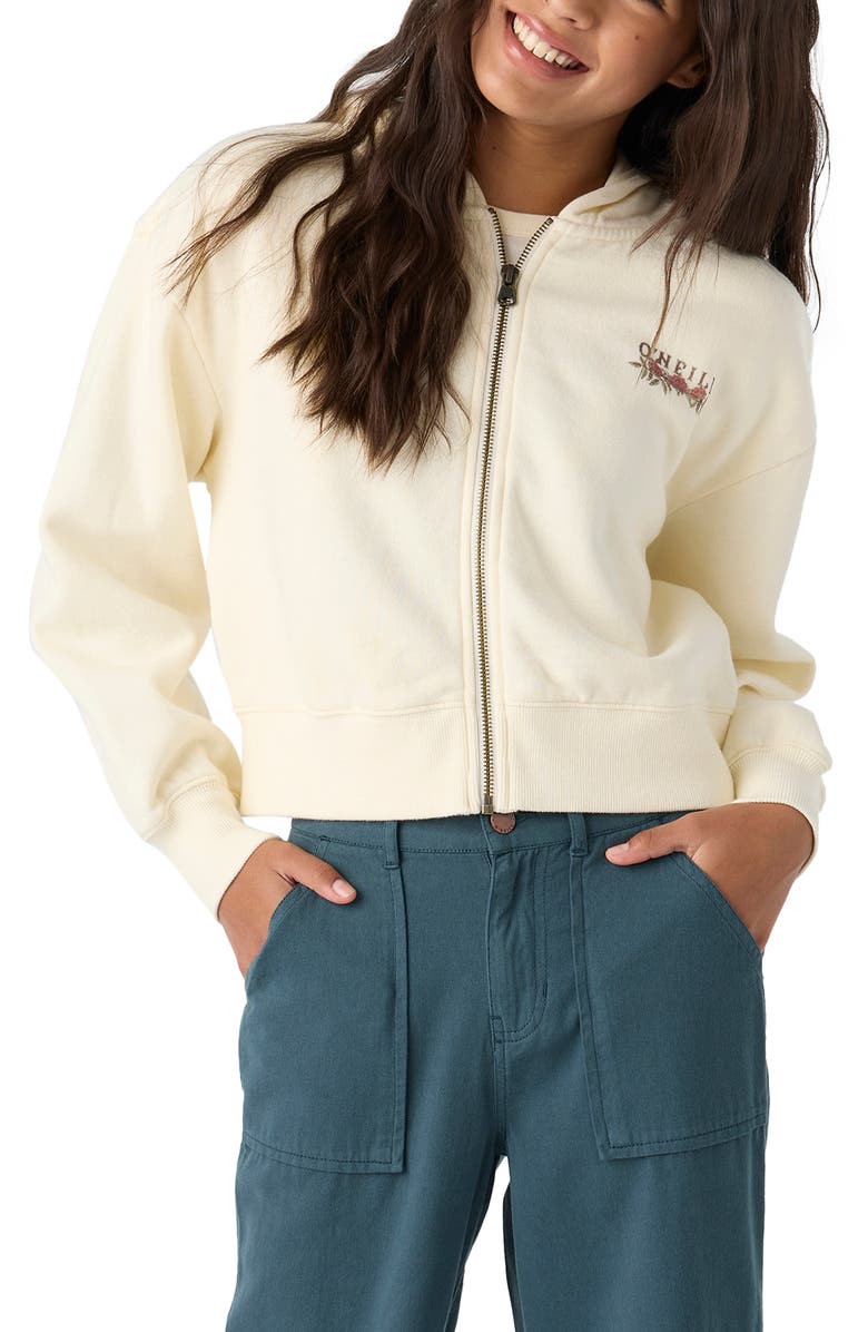O'Neill Kids' Darcie Cotton Graphic Zip-Up Hoodie, Alternate, color, 