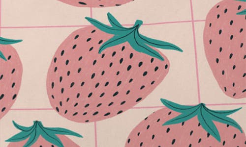 Shop Deny Designs Pink Strawberry Print Throw Pillow