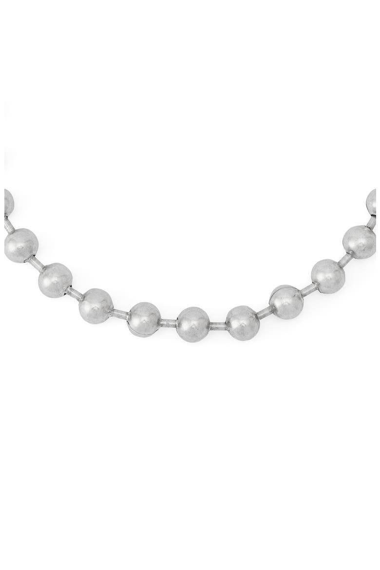 Ball Chain Collar Necklace, Alternate, color, WARM SILVER