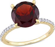 Julianna B. Gemstones Solitaire Ring Plated Silver