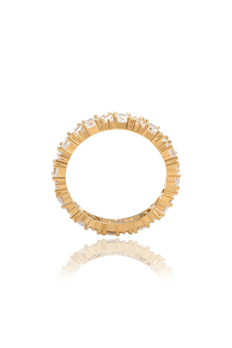 Mixed Cut Cubic Zirconia Eternity Band Ring, Alternate, color, YELLOW