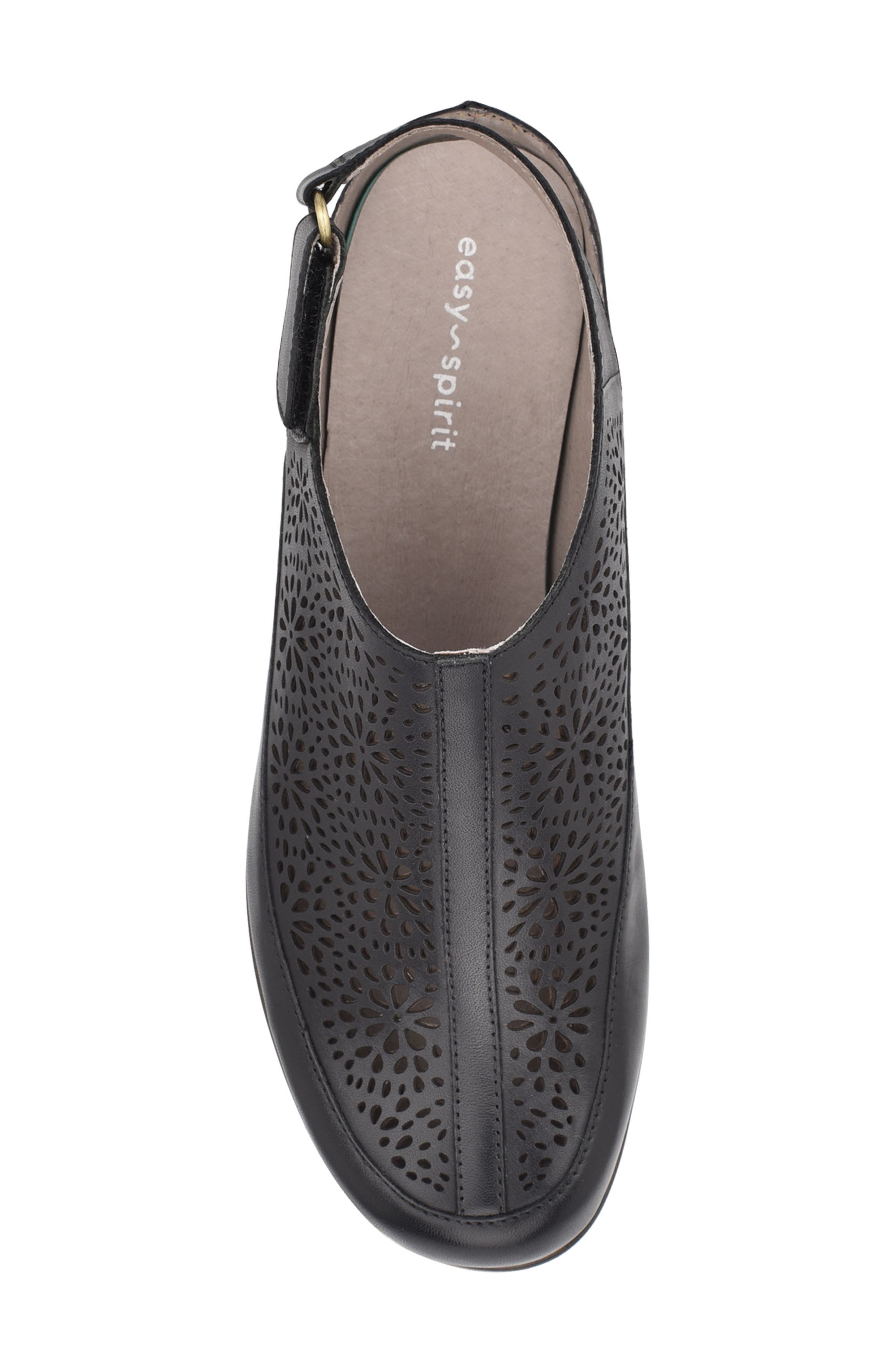 Easy Spirit Dawn Slingback Clog, Alternate, color, Black Leather