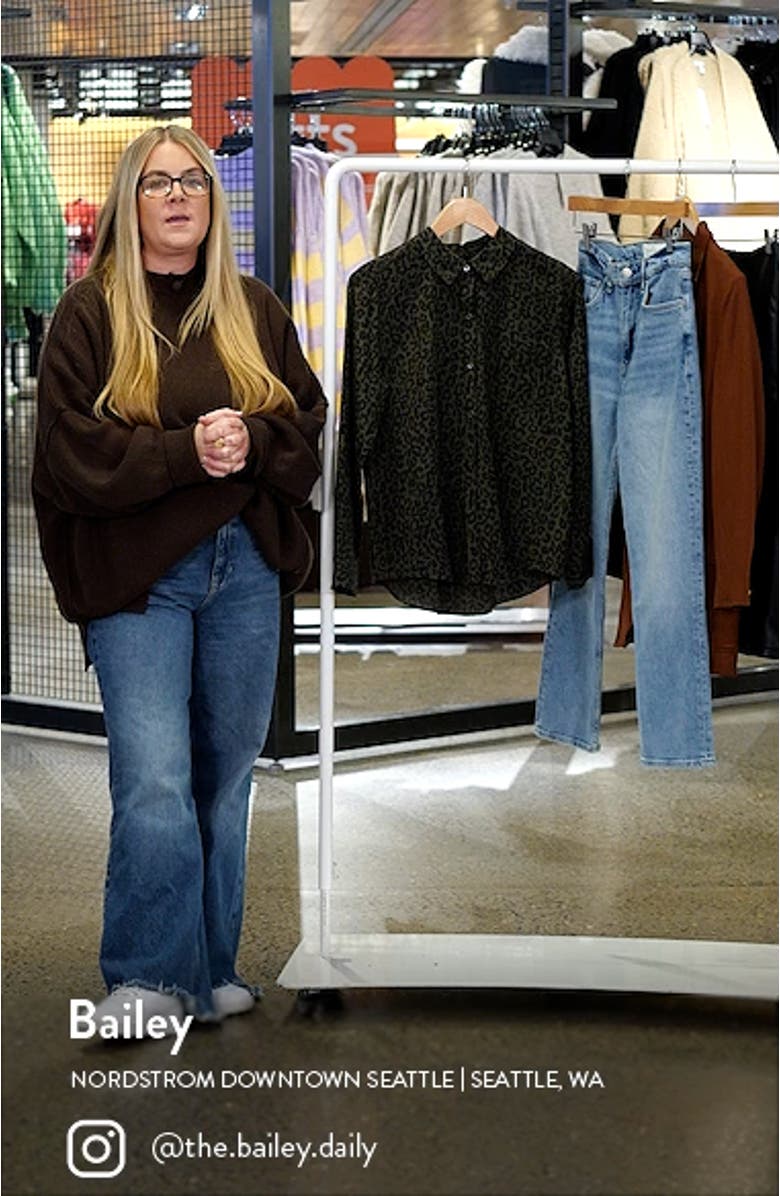 Kate Leopard Print Silk Blouse, sales video thumbnail