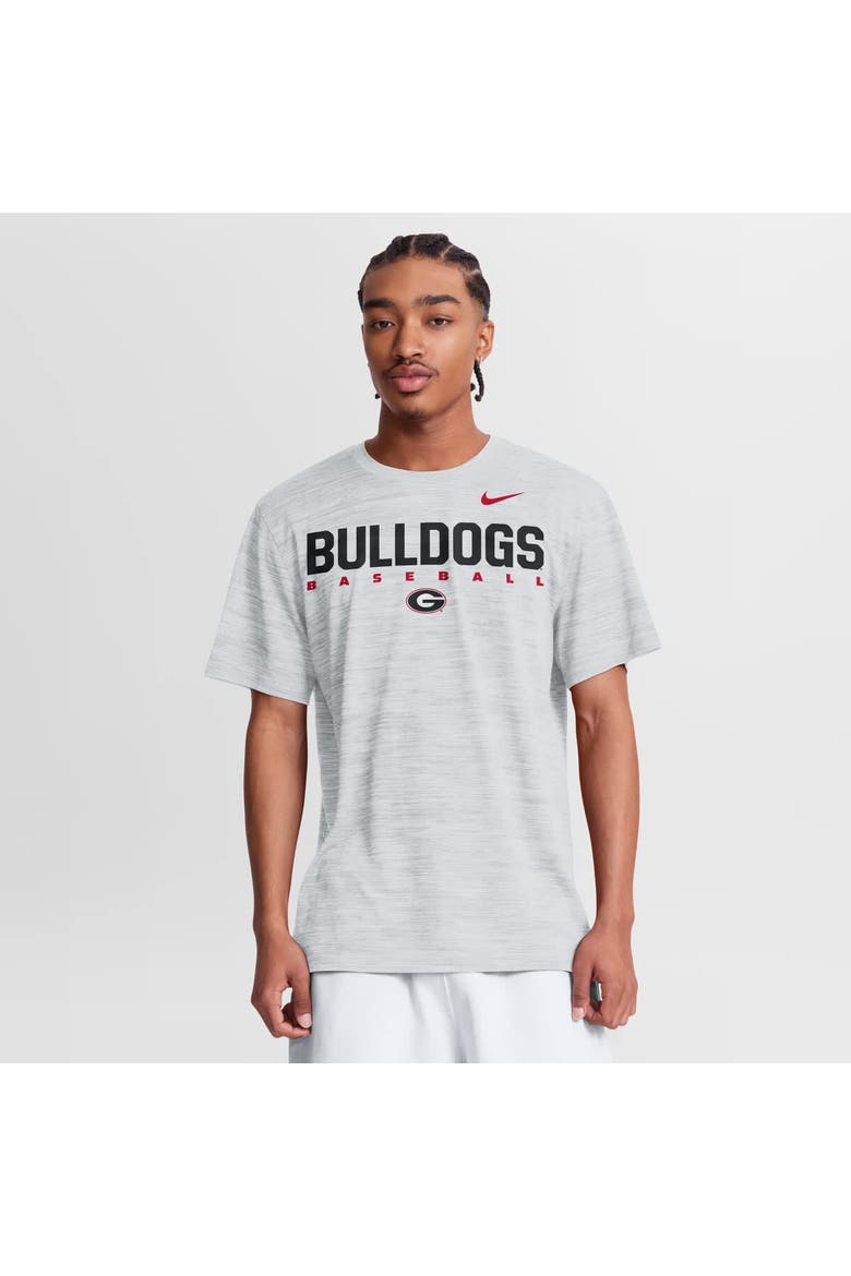 Men's Nike White Georgia Bulldogs Dugout Velocity Dri-FIT T-Shirt, Main, color, White