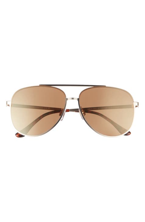 60mm Gradient Aviator Sunglasses