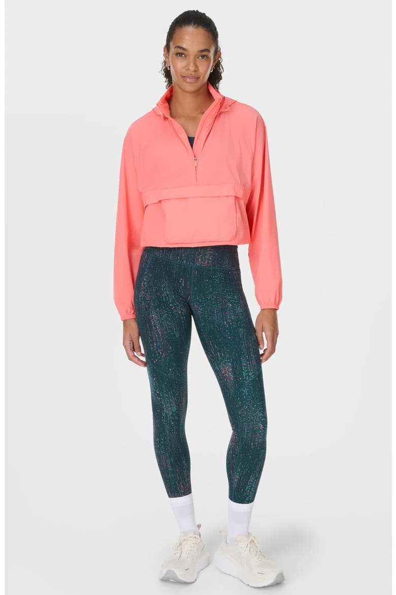 Ultimate Packaway Pullover Running Jacket, Alternate, color, MELON PINK