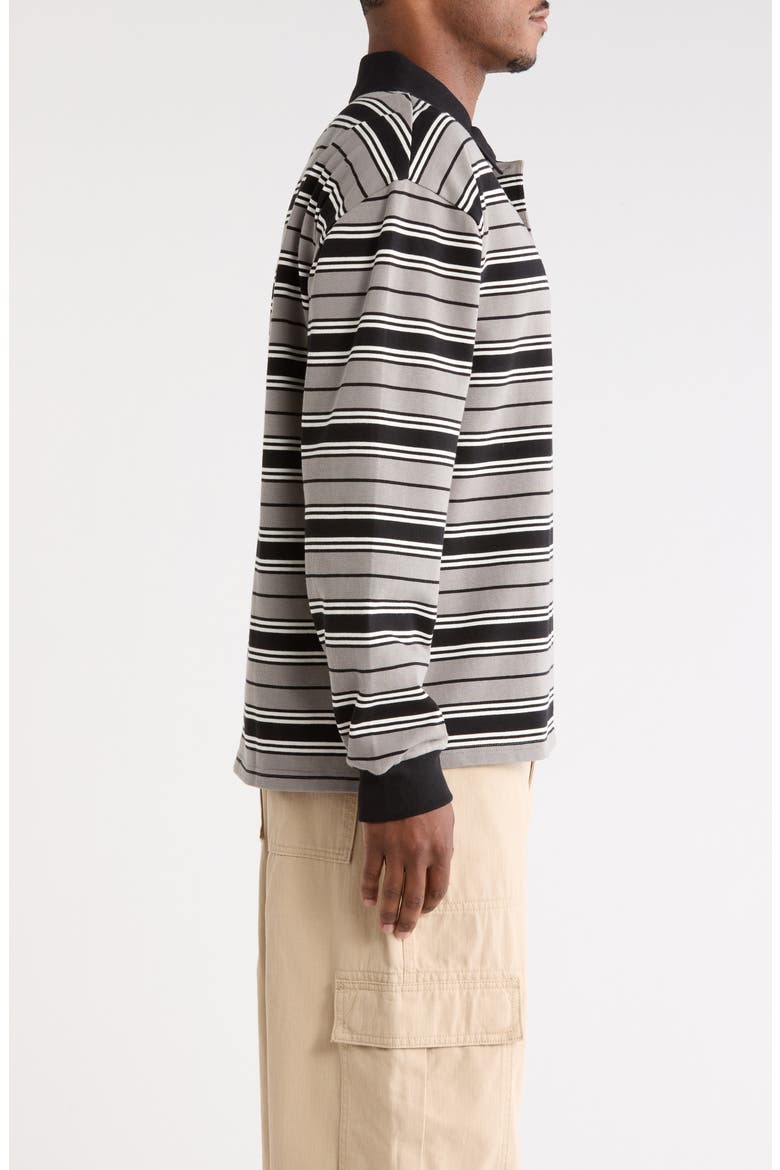 Devitt Stripe Loose Fit Cotton Rugby Shirt, Alternate, color, DEVITT STRIPE, SHADY GREY