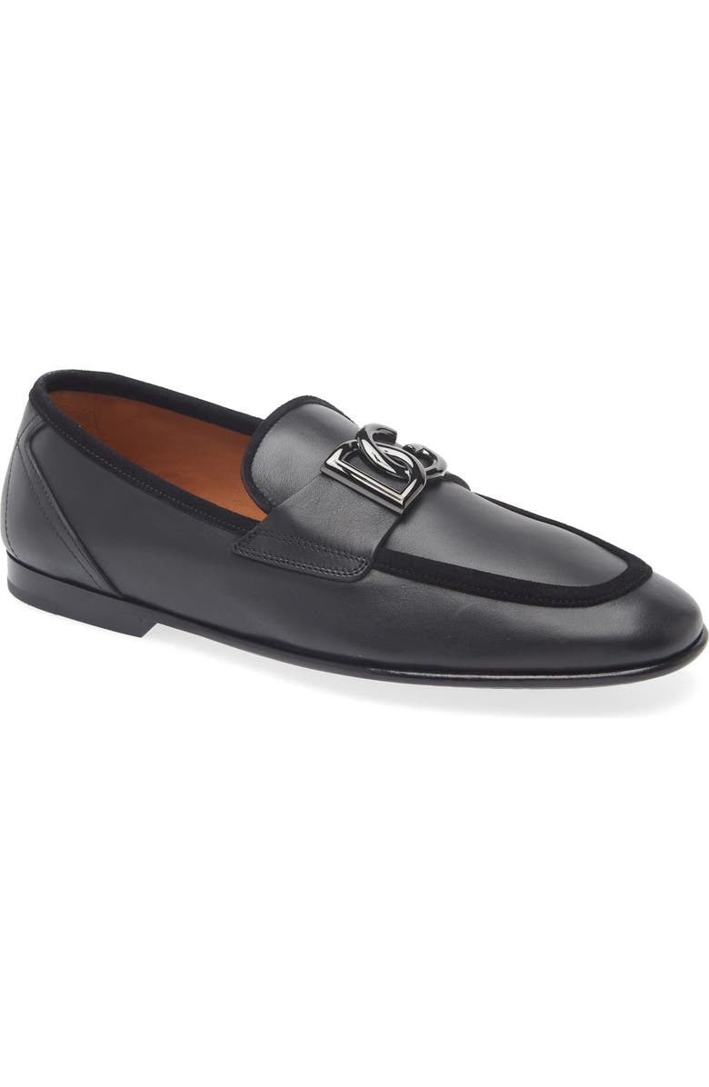 Dolce&Gabbana Dorada Crosta Loafer, Main, color, Nero
