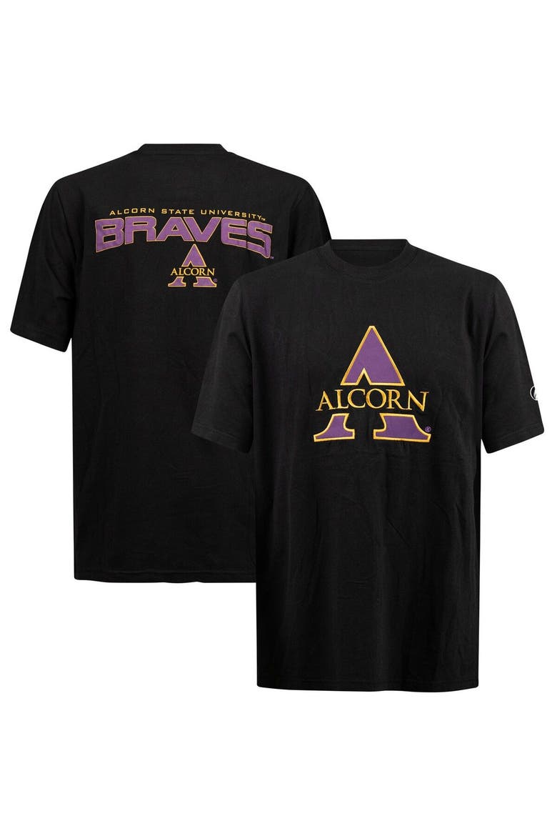 Men's FISLL Black Alcorn State Braves Applique T-Shirt, Main, color, Black