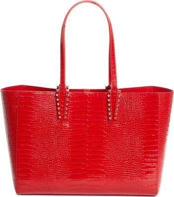 Small Cabata Soft Croc Embossed Patent Leather Tote
