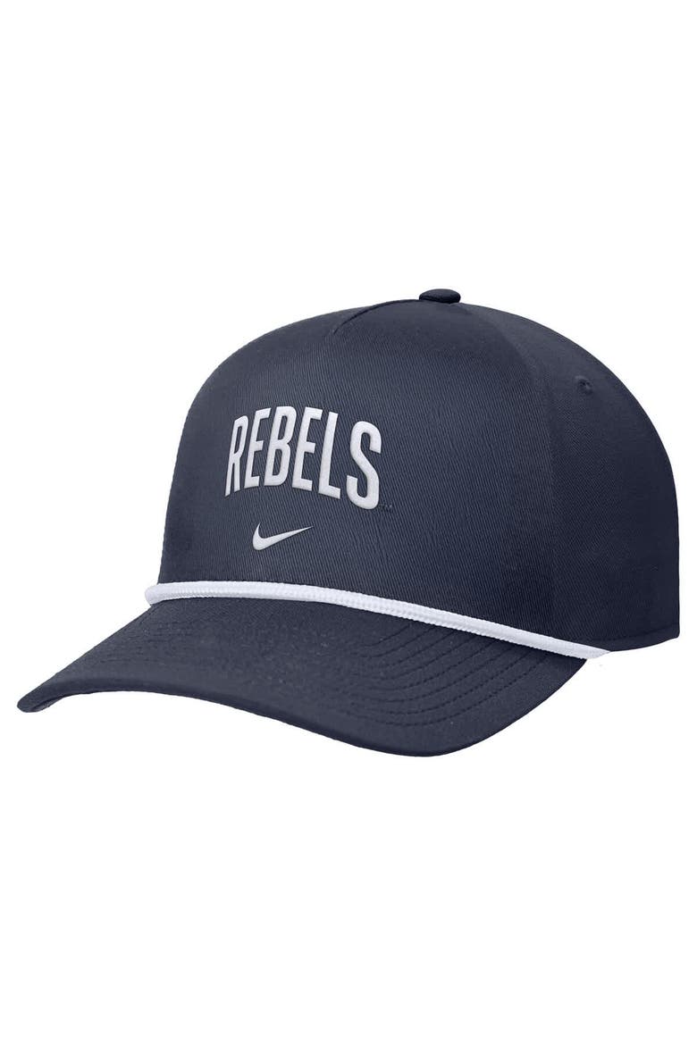 Men's Nike Navy Ole Miss Rebels Rise Adjustable Hat, Main, color, Navy
