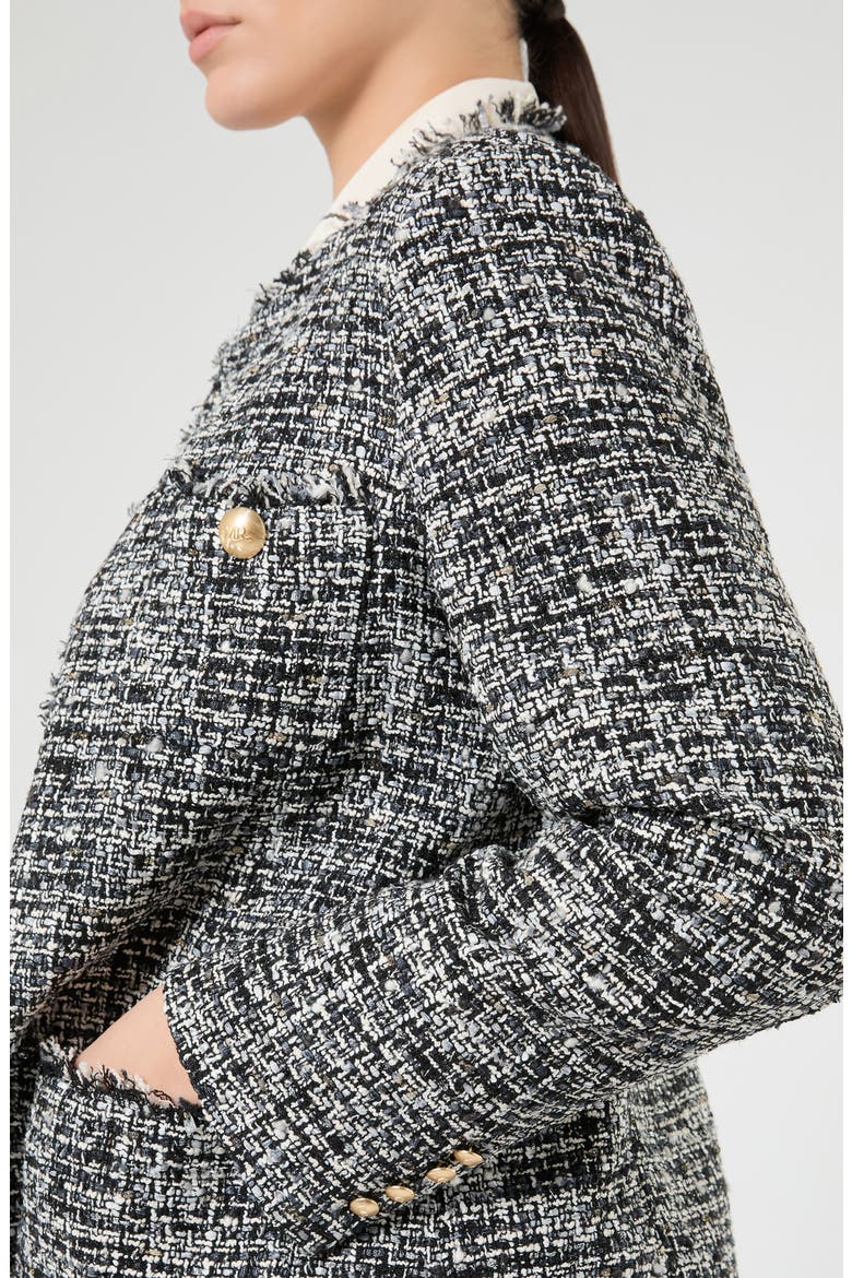 Cardato Tweed Jacket, Alternate, color, BLACK WHIT