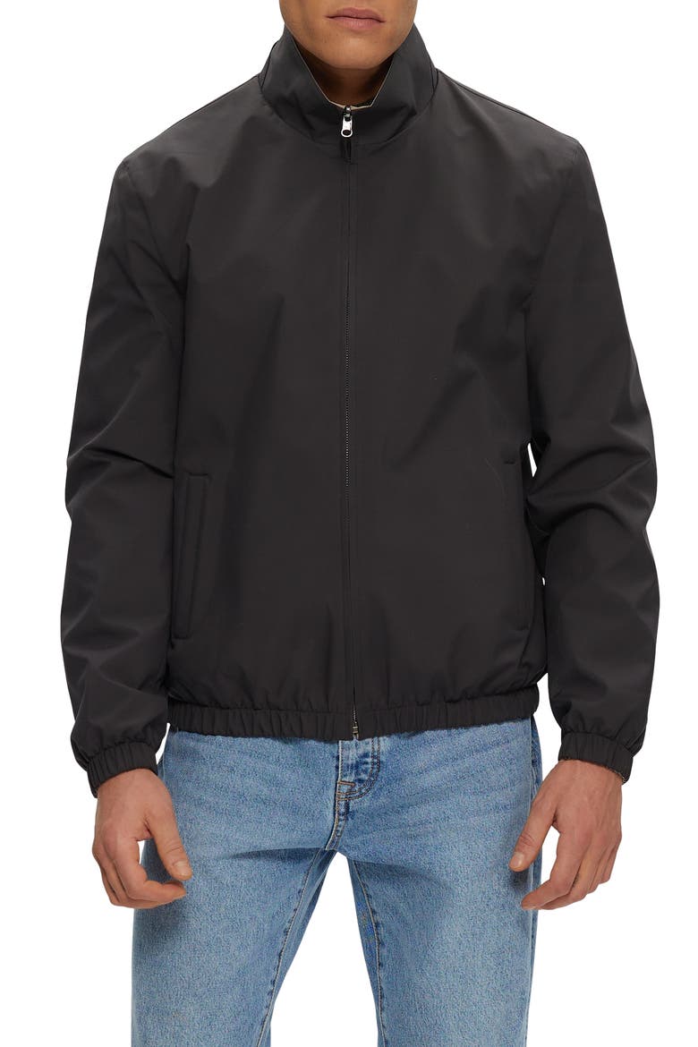 Reversible Zip Jacket, Main, color, ANTHRACITE/BEIGE