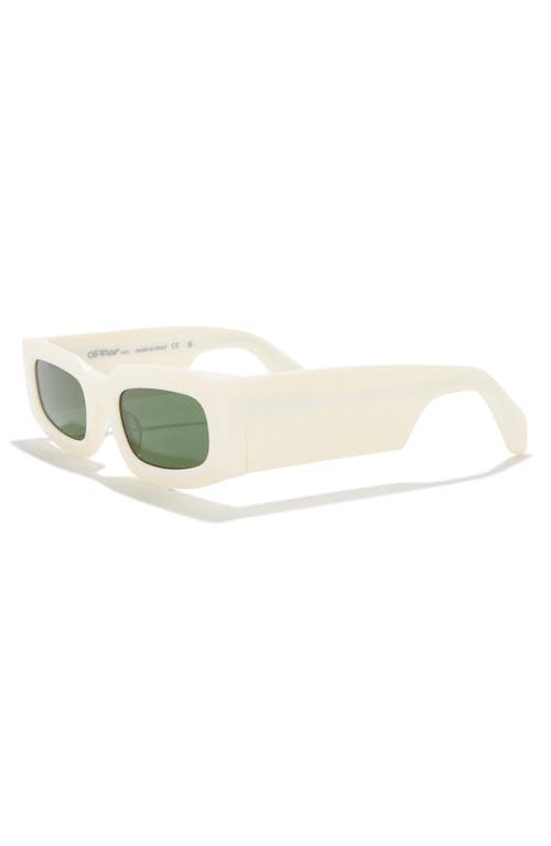 Off-white Cary 52mm Rectangular Sunglasses In White Green