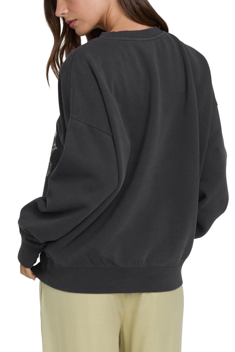 Echo Oversize Fleece Graphic Sweatshirt, Alternate, color, BLACK SANDS