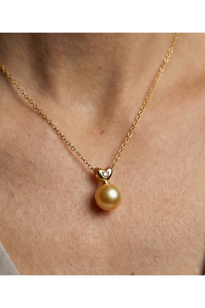Golden Pearl & Diamond Lev Pendant, Alternate, color, Golden Pearl
