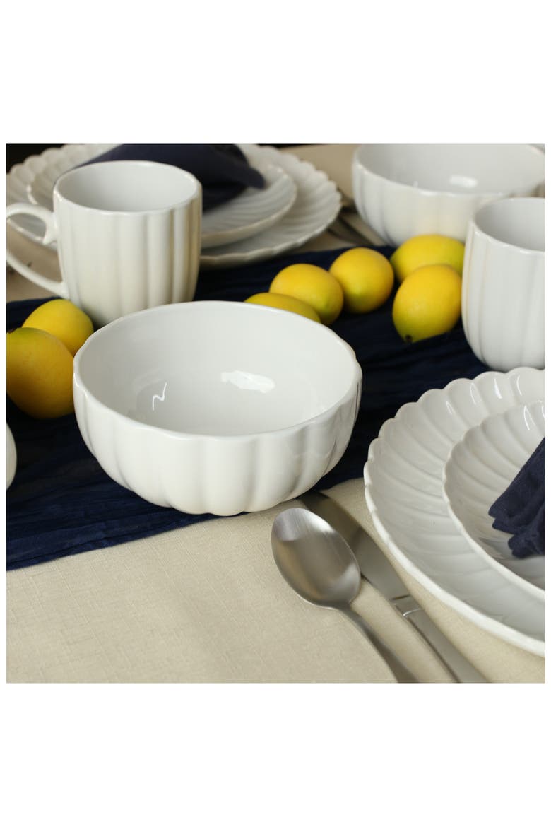 Petal 16-Piece Dinnerware Set, Alternate, color, WHITE
