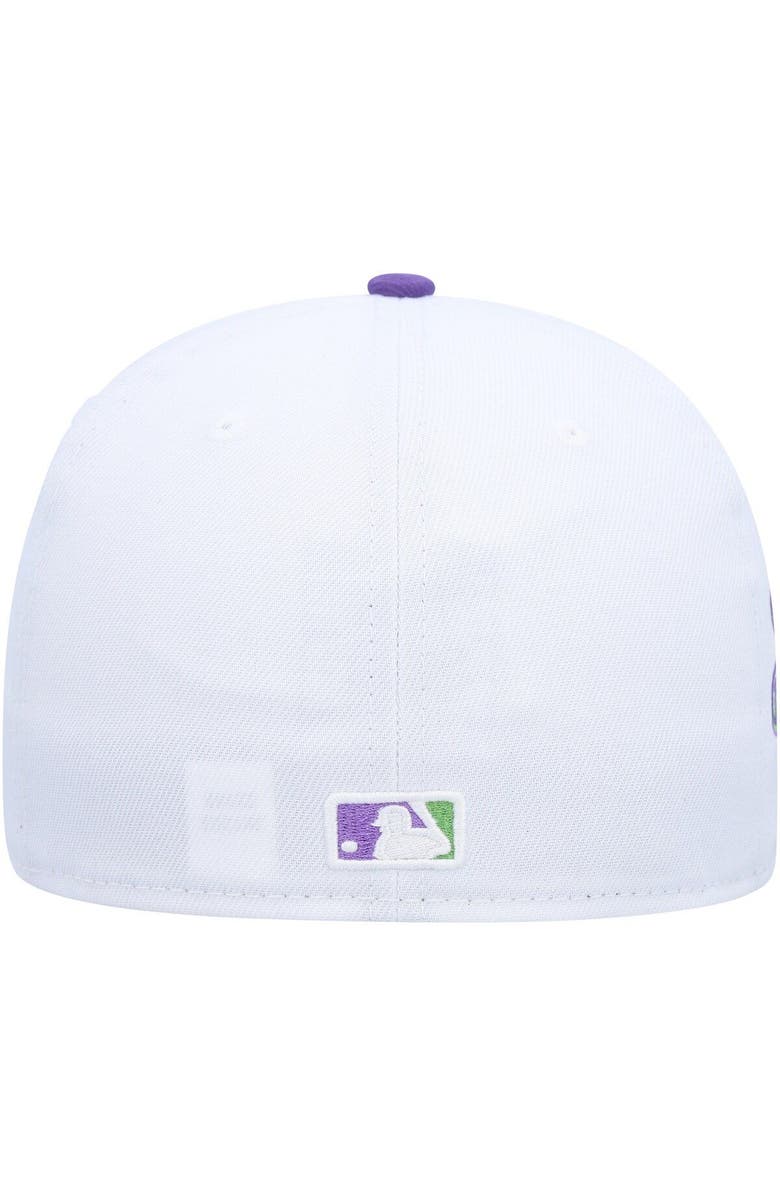 New Era Men's New Era White Arizona Diamondbacks Side Patch 59FIFTY Fitted Hat, Alternate, color, White