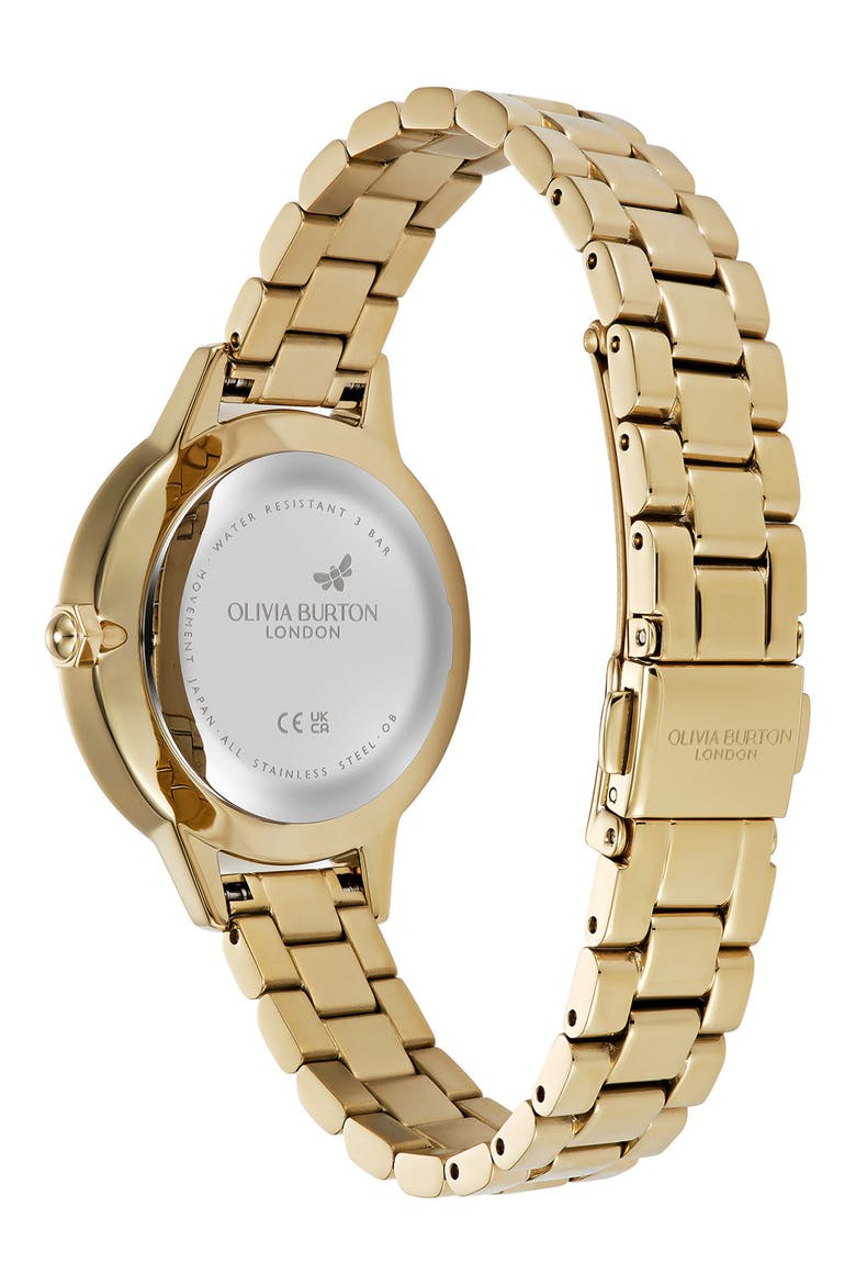 Captivate Mother-of-Pearl & Crystal Bracelet Watch, 34mm, Alternate, color, MOP/ GOLD