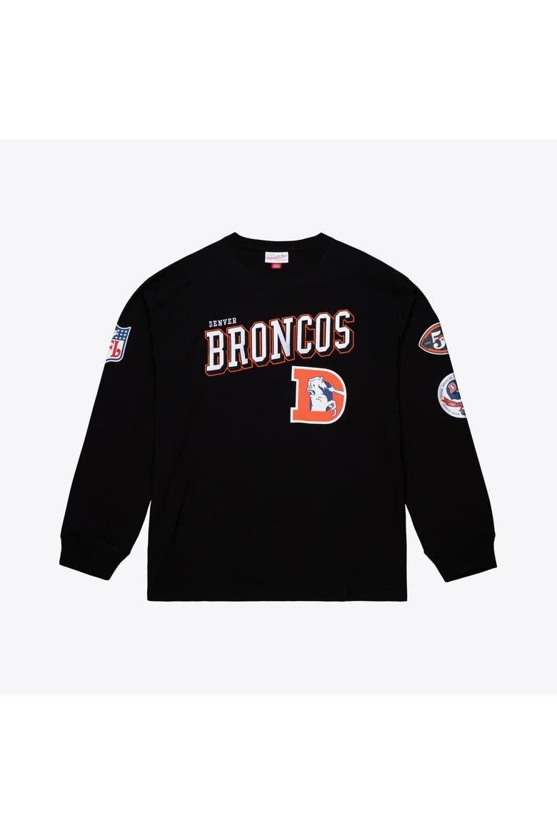 Men's Mitchell & Ness  Black Denver Broncos Big & Tall Training Camp Long Sleeve T-Shirt, Main, color, Black