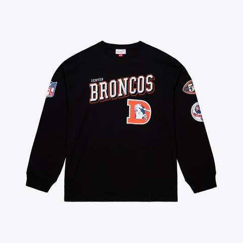 Men's Mitchell & Ness  Black Denver Broncos Big & Tall Training Camp Long Sleeve T-Shirt