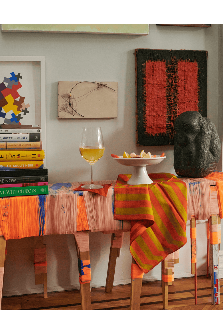 Stripe Dinner Napkins - High Season Set of 4, Alternate, color, VERMILLION