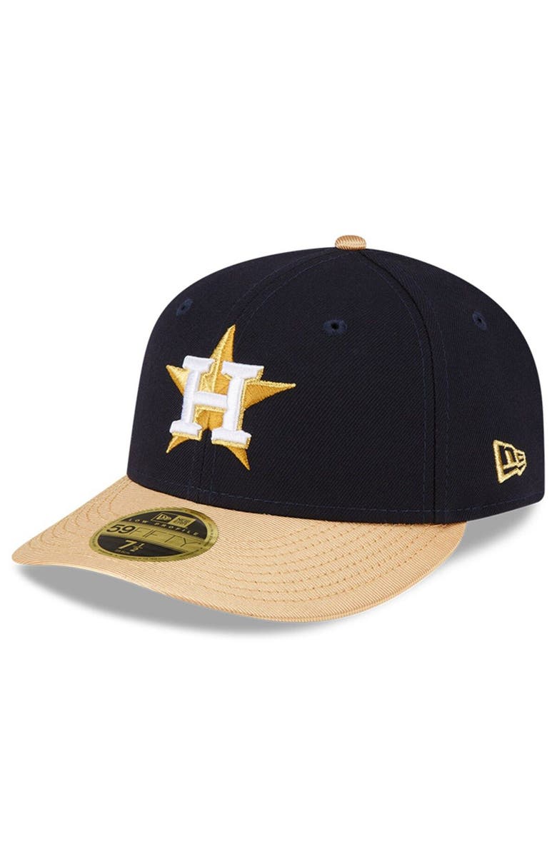 New Era Navy Houston Astros 2023 Gold Collection Low Profile 59FIFTY Fitted Hat, Alternate, color, 