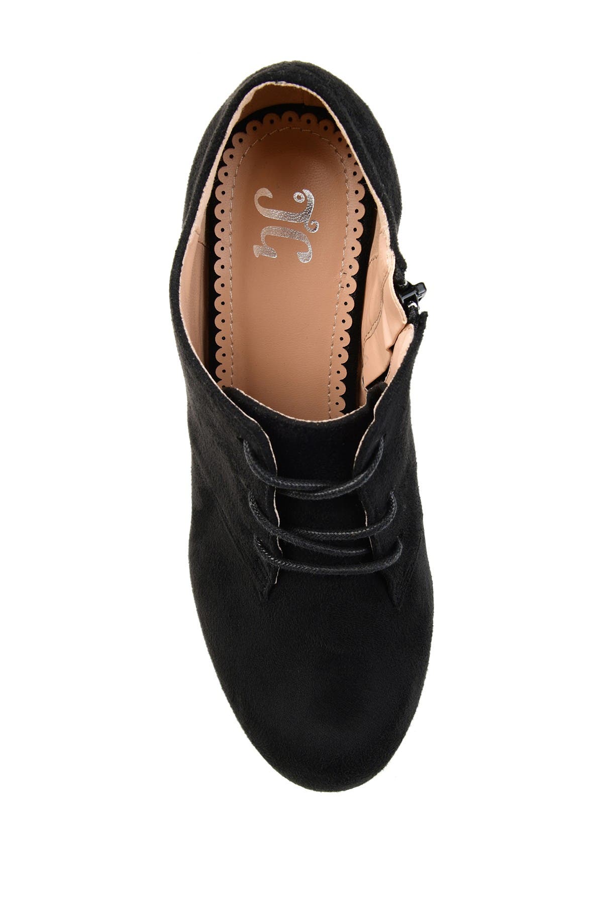 Journee Collection Leona Lace-Up Bootie - Wide Width, Alternate, color, 