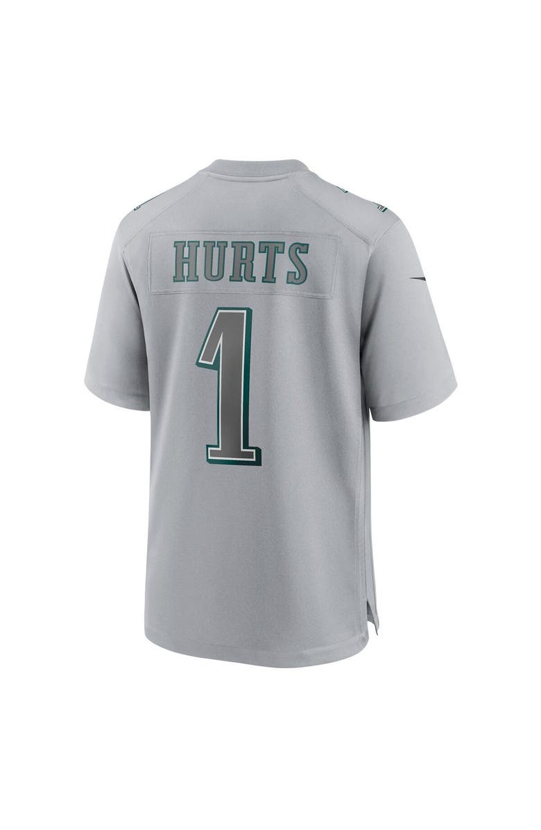 Nike Youth Nike Jalen Hurts Gray Philadelphia Eagles Super Bowl LVII Patch Atmosphere Fashion Game Jersey, Alternate, color,