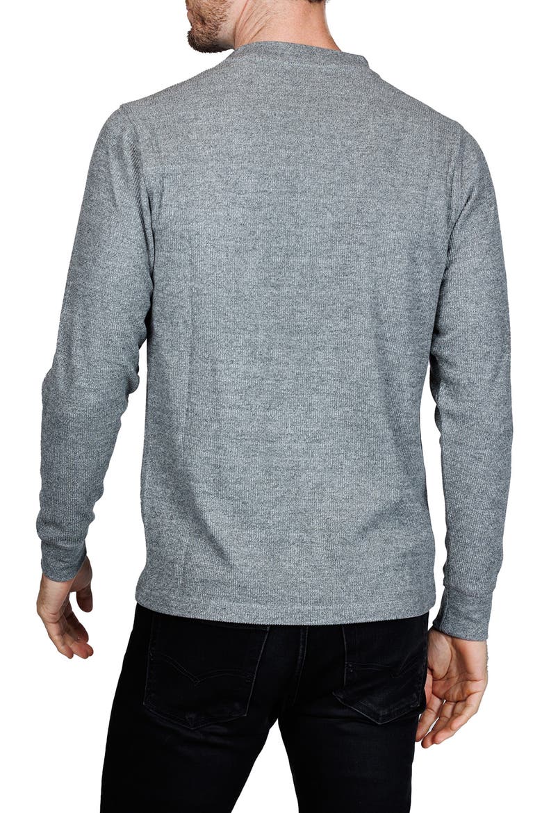 Cozy Waffle Knit Long Sleeve Henley, Alternate, color, CHARCOAL HEATHER