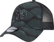 New Era Men's New Era Black Athletics 9FORTY A-Frame Trucker Adjustable Hat