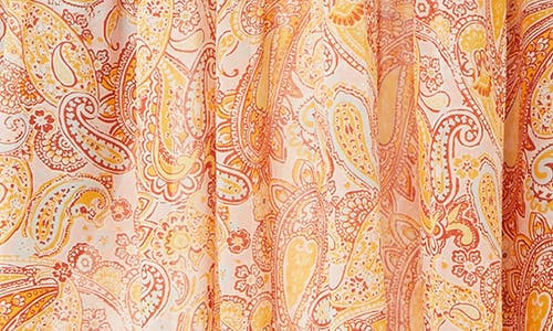 By Design France Long Sleeve Chiffon Maxi Dress In Orange