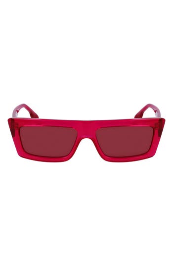 Karl Lagerfeld 56mm Rectangular Sunglasses