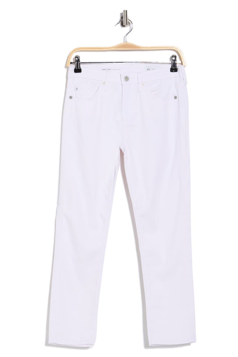 Prima Low Rise Crop Cigarette Jeans, Alternate, color, PEARL WHITE