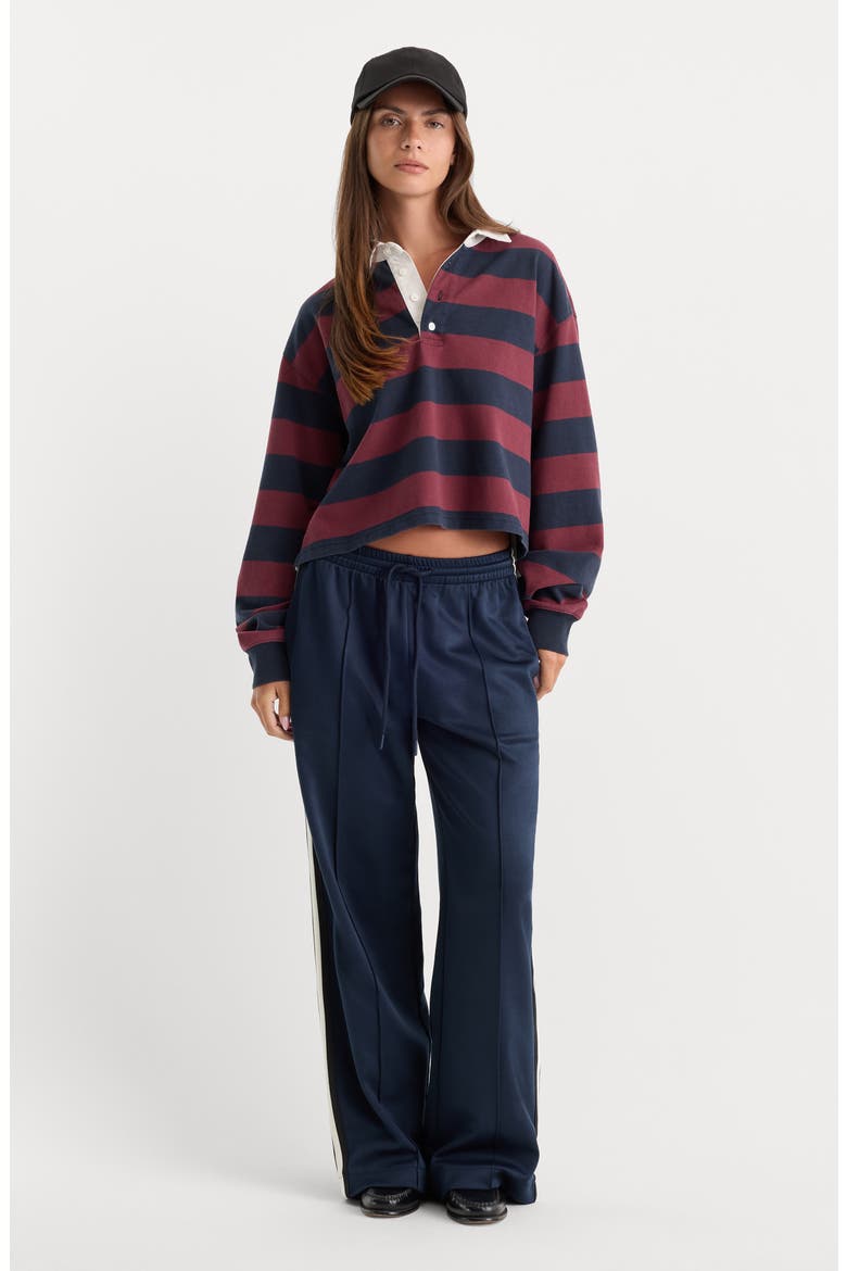 The Track Pant Wide Leg Pants, Alternate, color, NEW NAVY002