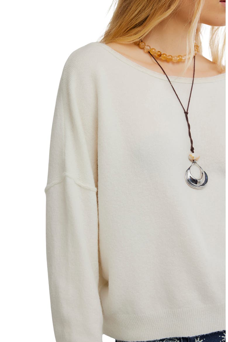 See Me Bateau Neck Sweater, Alternate, color, WHITE COMBO