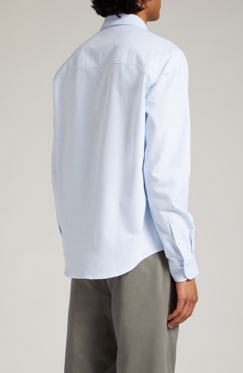 AMI PARIS Classic Ami de Coeur Logo Embroidered Button-Down Shirt, Alternate, color,