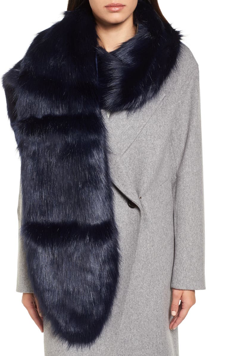 Badgley Mischka Collection Badgley Mischka Faux Mink Stole, Alternate, color, 