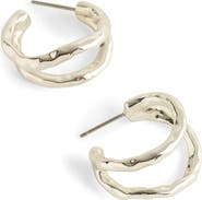 Madewell Hammered Sculptural Double-Hoop Earrings