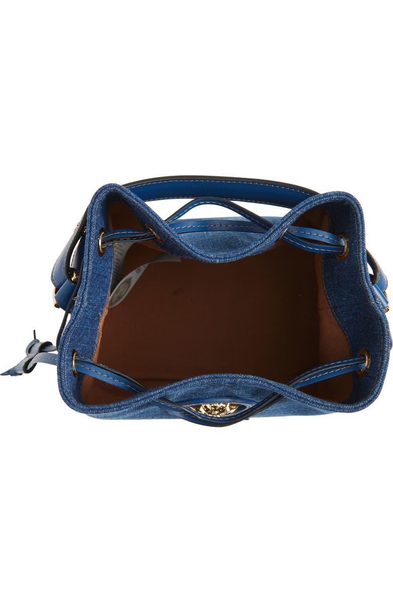 Versace La Medusa Denim Bucket Bag, Alternate, color,