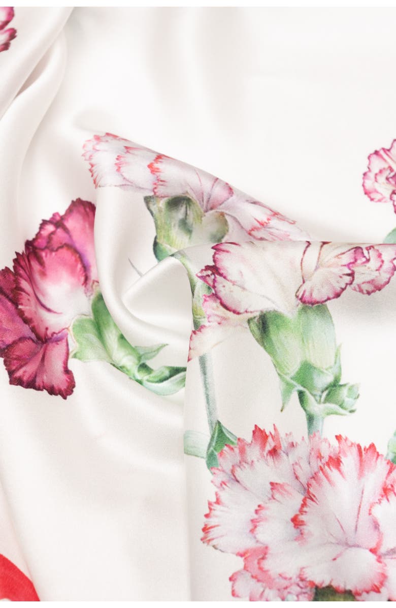 Elizabetta Fior di Mamma - Hand Rolled Silk Foulard for Women, Alternate, color, Red