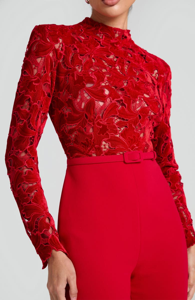 NADINE MERABI Eleanor Wide Leg Jumpsuit, Alternate, color, Red