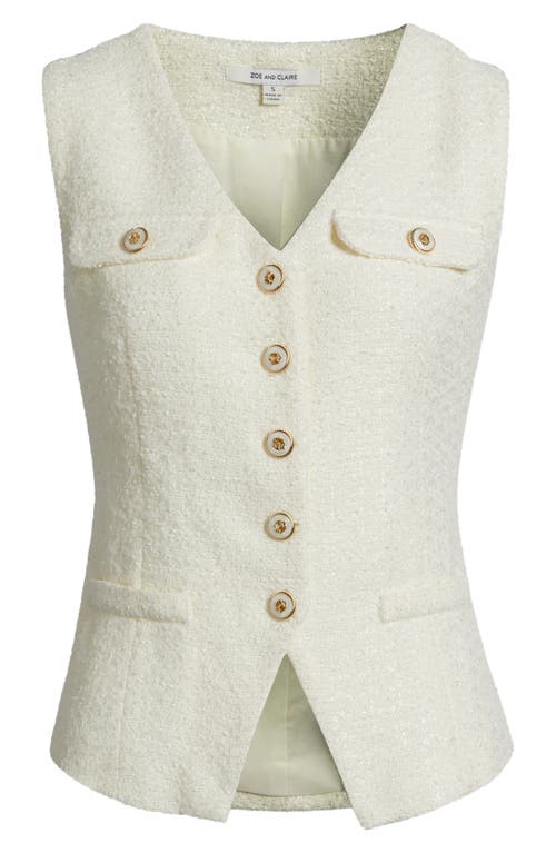 Zoe And Claire Tweed Button-up Vest