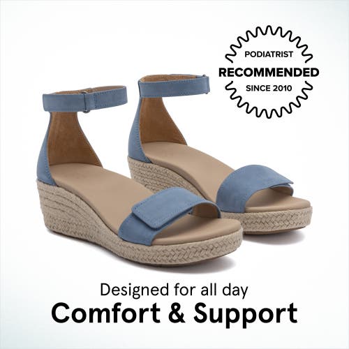Abeo Riviera Ankle Sandal In Denim Nubuck - Regular